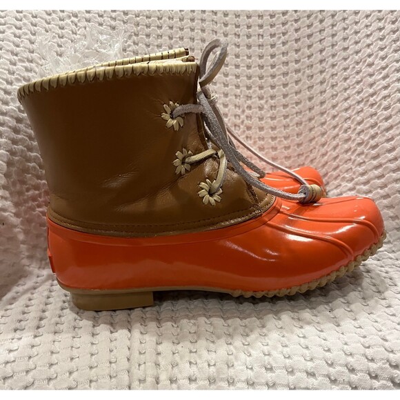 Jack Rogers Chloe Duck Boots 9 Peach Gold NEW w/o tags or box - Picture 9 of 12